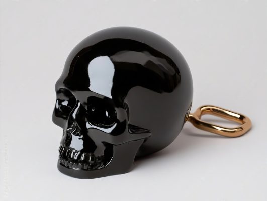 black skull keychain